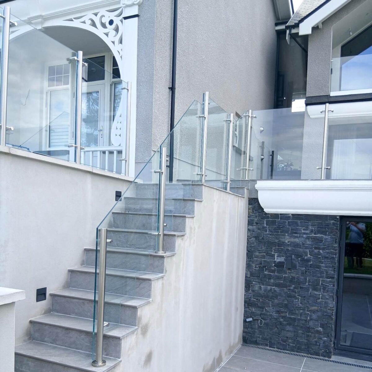langland staircase glass balustrade installers swansea glass balustrades