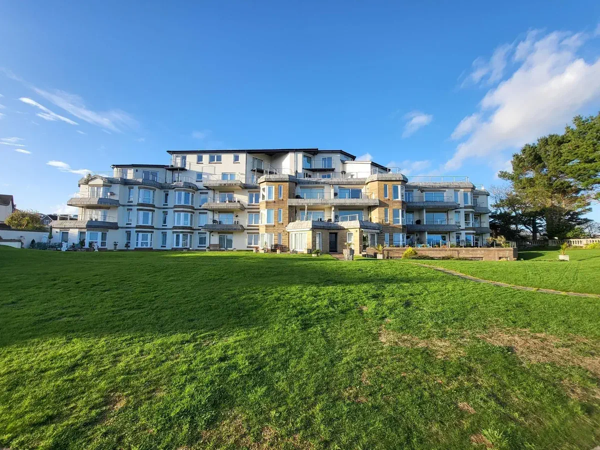 Glass Balustrade installation on Mumbles property by Swansea Glass Balustrades, exterior shot.