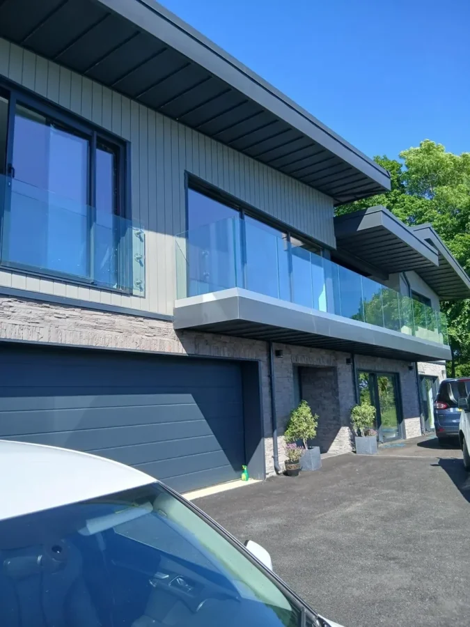 balcony glass balustrade contemporary design hendrefoilan swansea glass balustrades