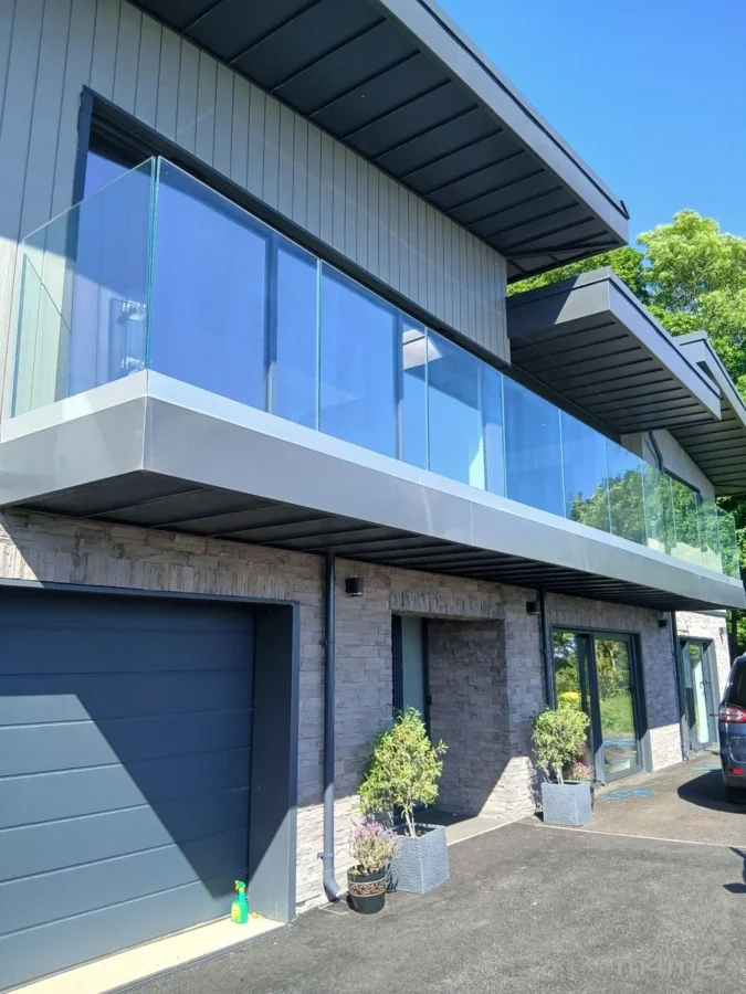 balcony glass balustrade front elevation swansea killay swansea glass balustrades