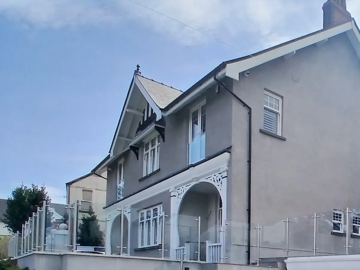 glass juliet balcony period property langland gower swansea glass balustrades