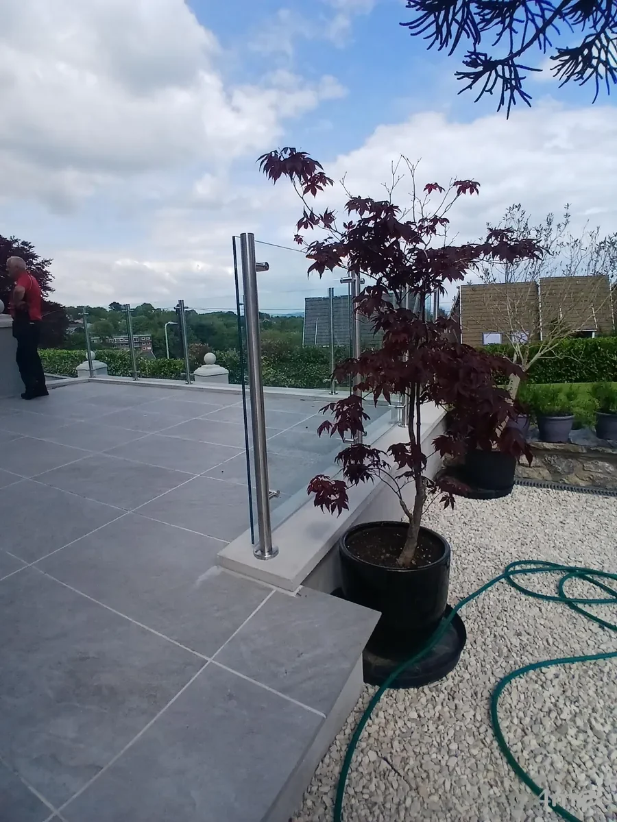Patio Glass Balustrade in Langland
