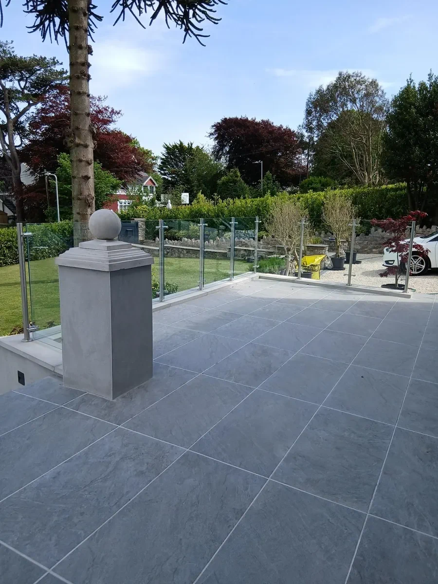 patio glass balustrade luxury garden installation langland swansea glass balustrades